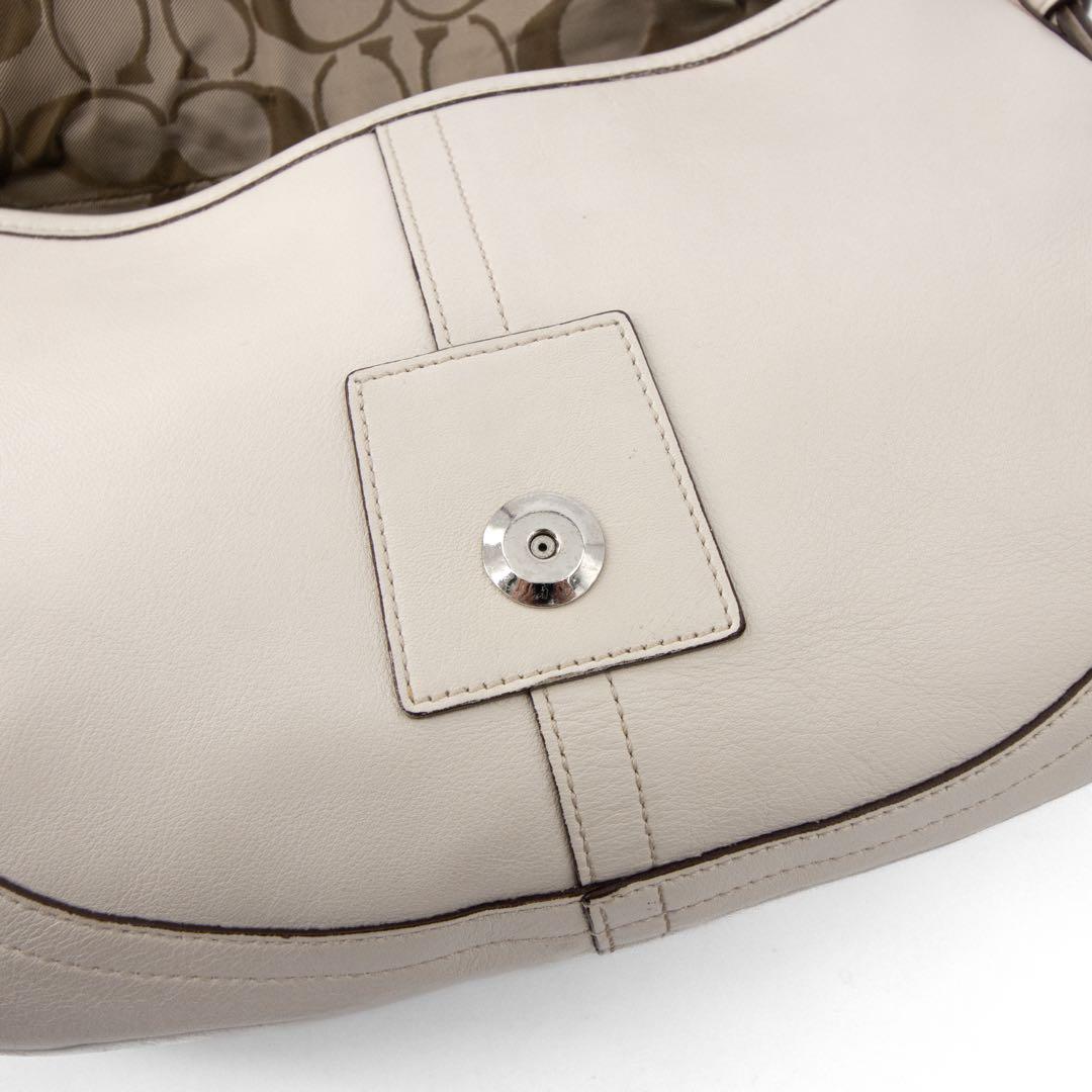 A105【美品】COACH／コーチ　ソーホー　ワンショルダーバッグ　レザー　白