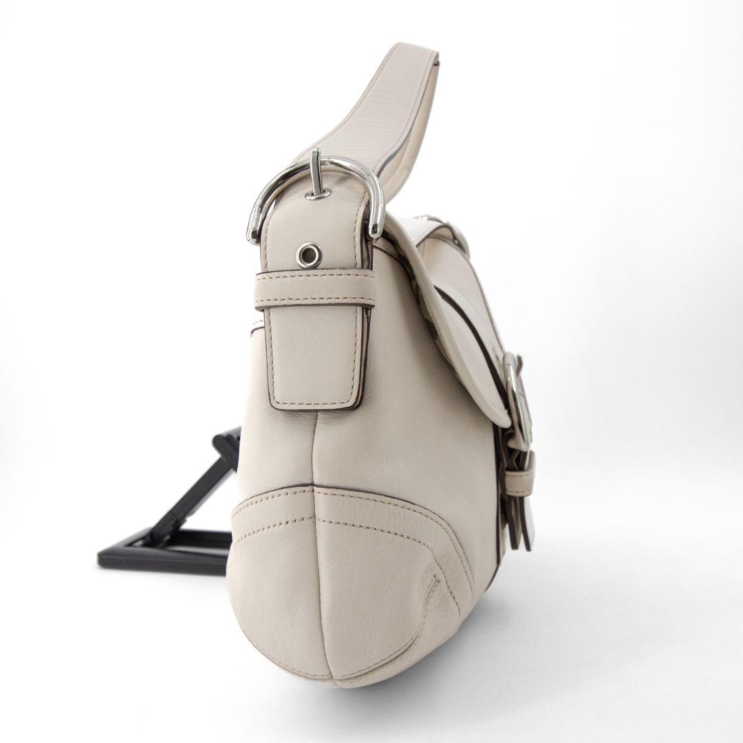 A105【美品】COACH／コーチ　ソーホー　ワンショルダーバッグ　レザー　白