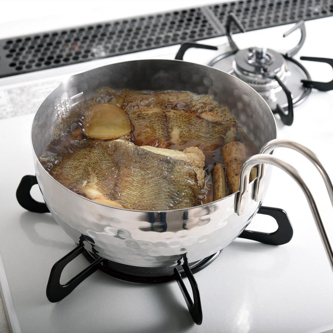 取っ手も便利な雪平鍋　マルチポットタイプ 16cm&18cm 2個セット