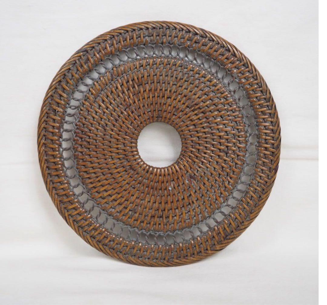 送料無料　江戸時代　瓶敷/瓶床 径14.7ｃｍ　煎茶道具