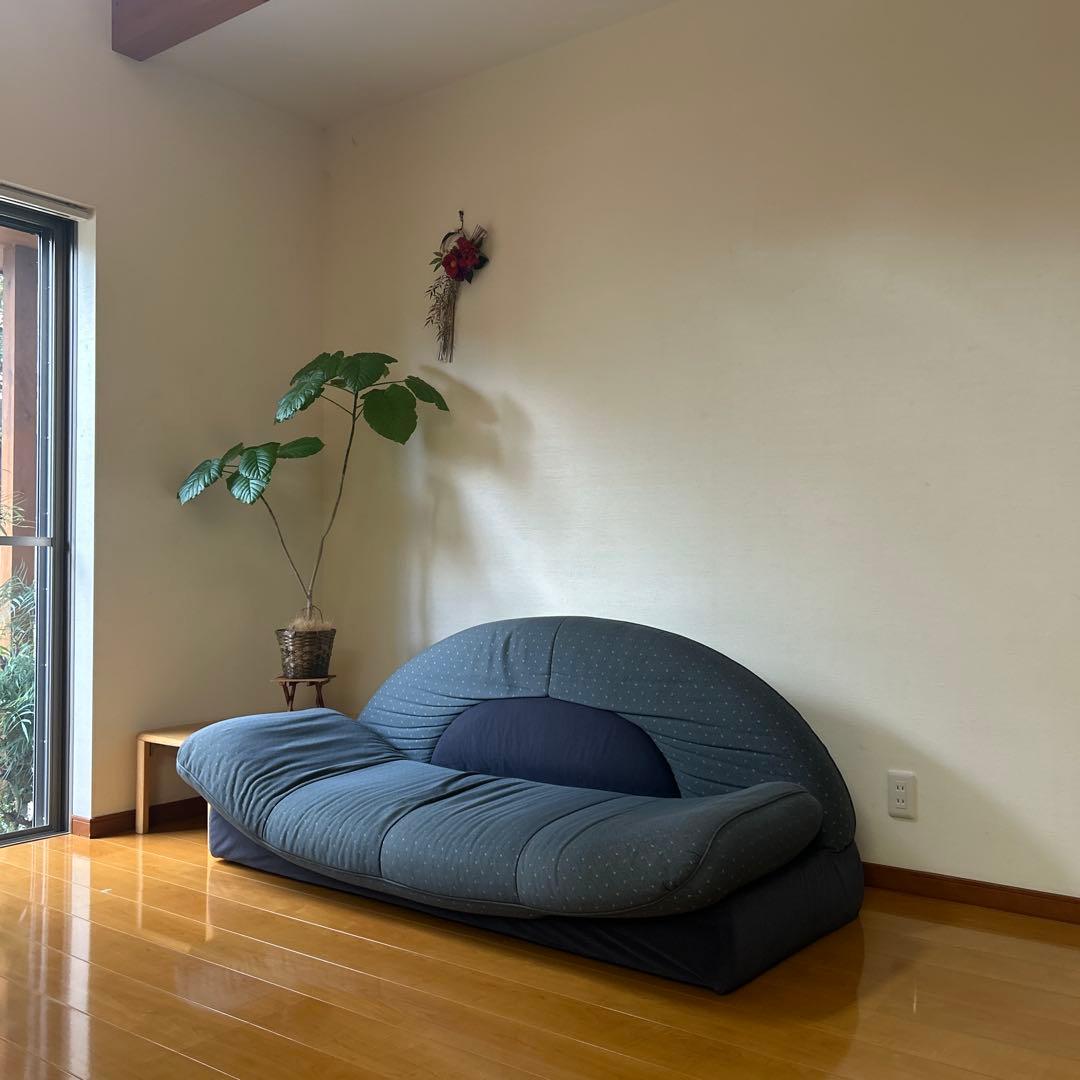 三人掛け　ソファ　ネイビー　京タンス