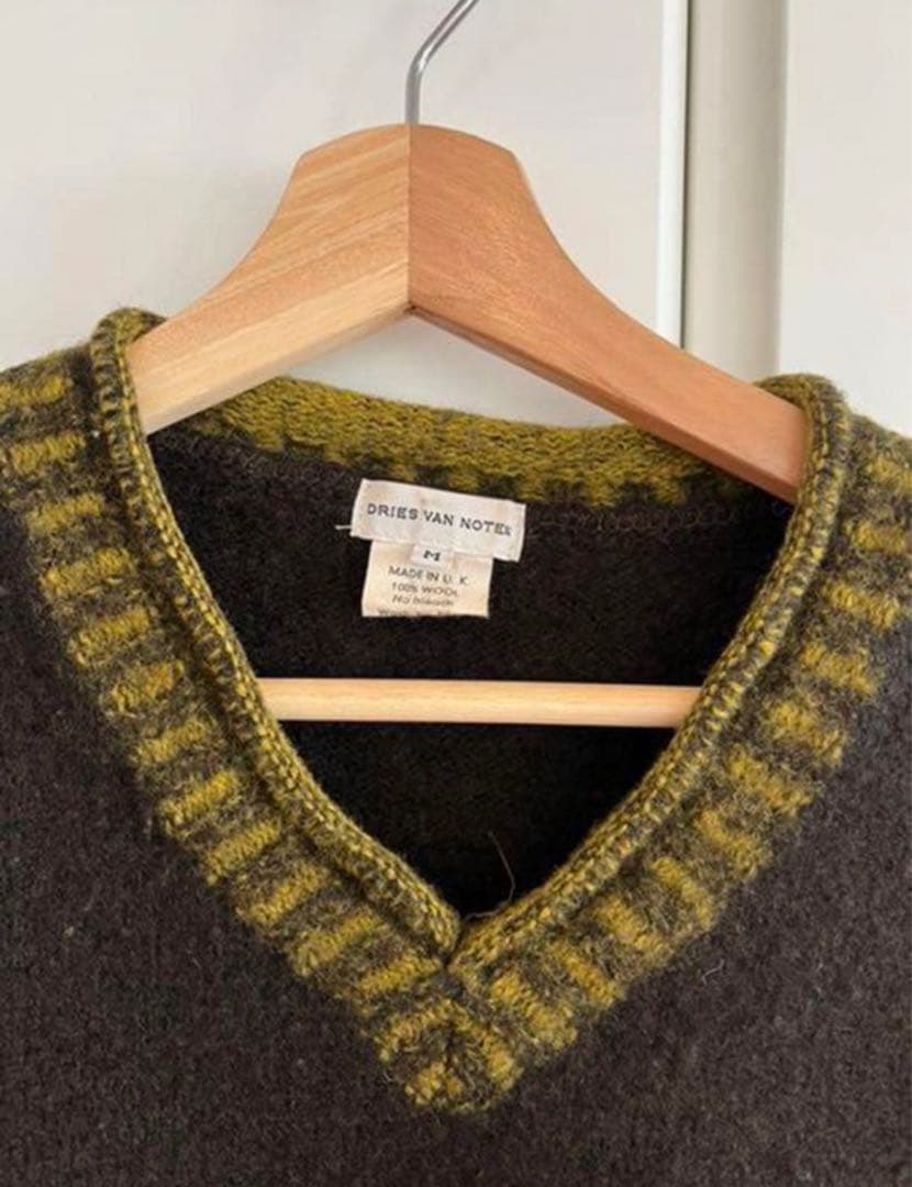 ライカ期 Archive Dries Van Noten V Neck Knit