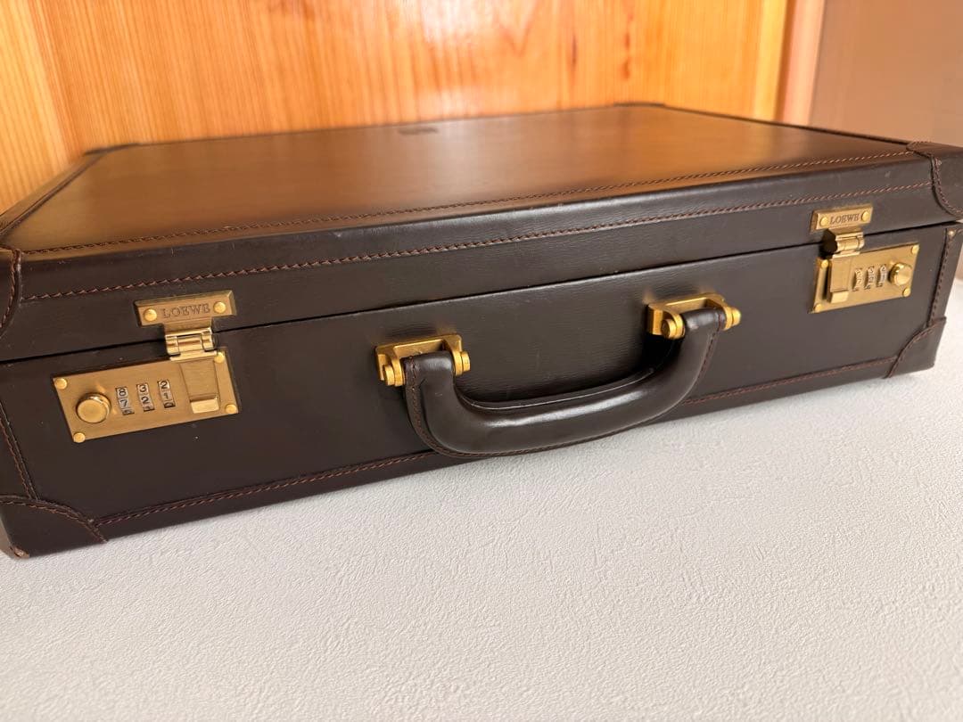 LOEWE アタッシュケース ブラウン レザー