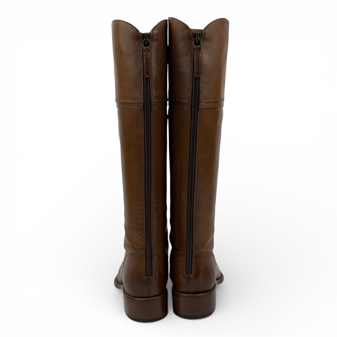 【使用感少】SARTORE サルトル　24cm 37 ロングブーツ　ブラウン