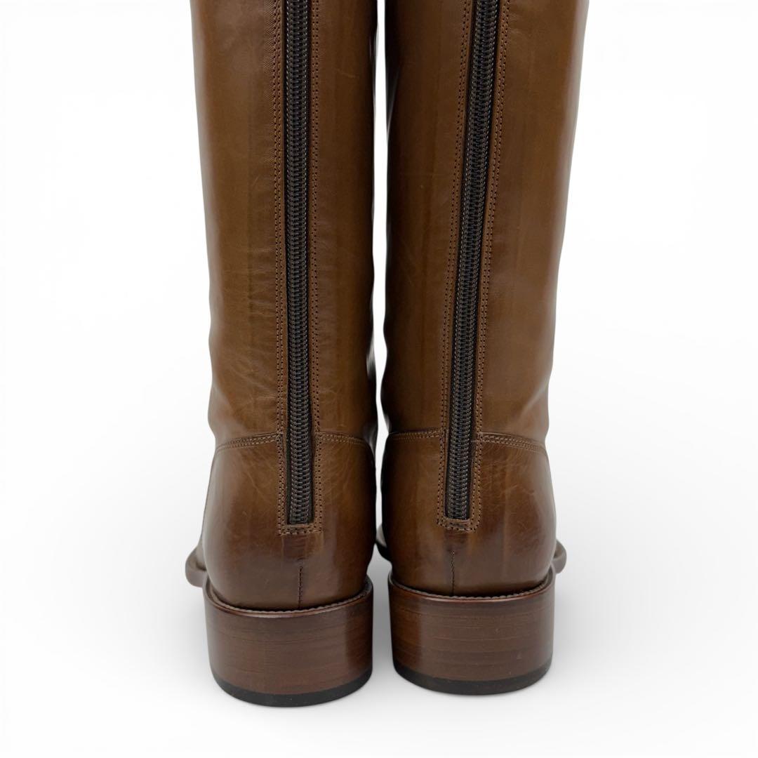 【使用感少】SARTORE サルトル　24cm 37 ロングブーツ　ブラウン