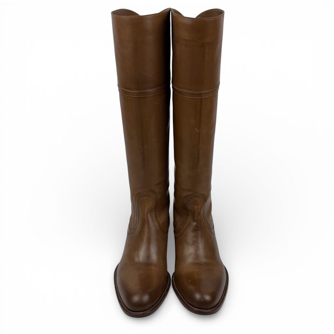 【使用感少】SARTORE サルトル　24cm 37 ロングブーツ　ブラウン