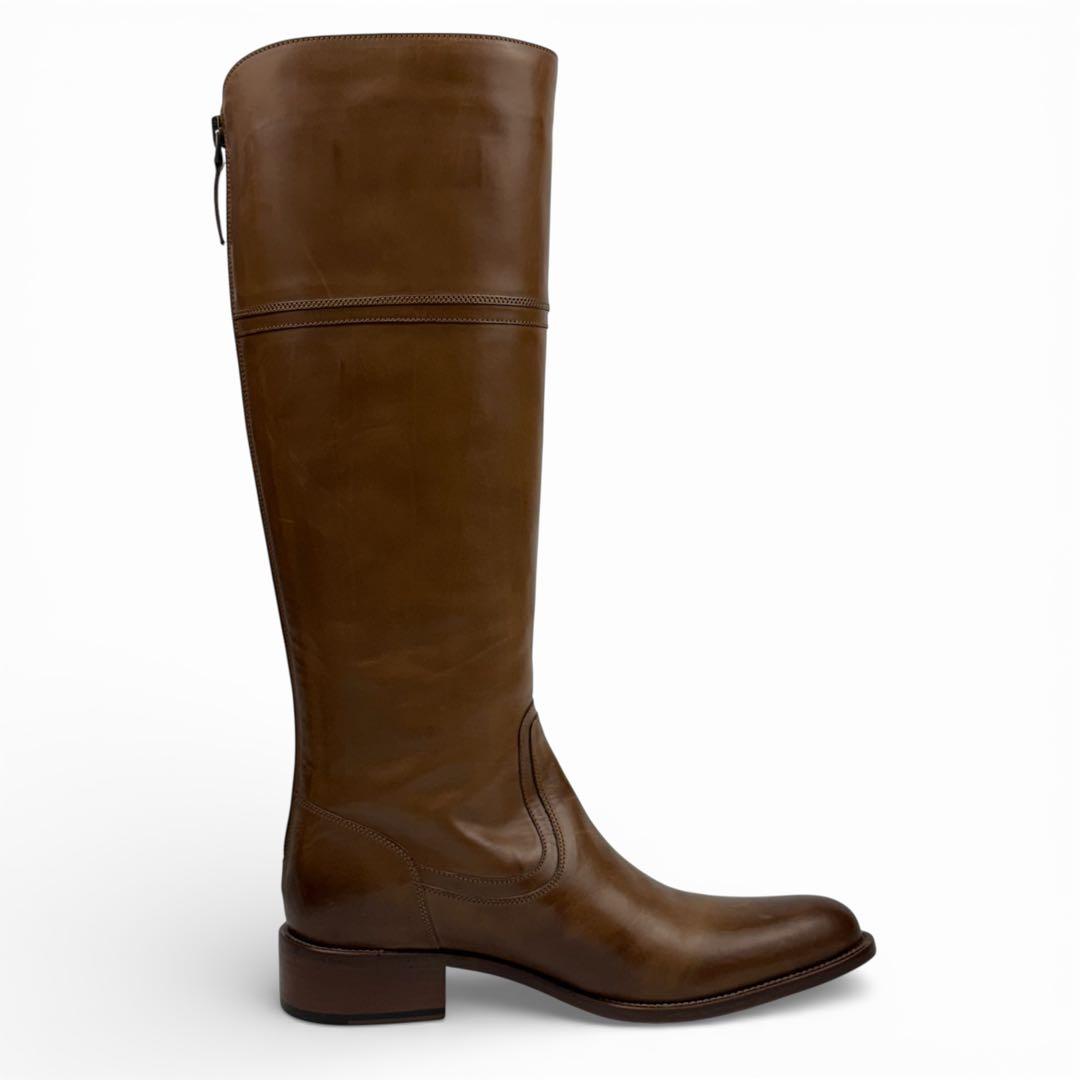 【使用感少】SARTORE サルトル　24cm 37 ロングブーツ　ブラウン