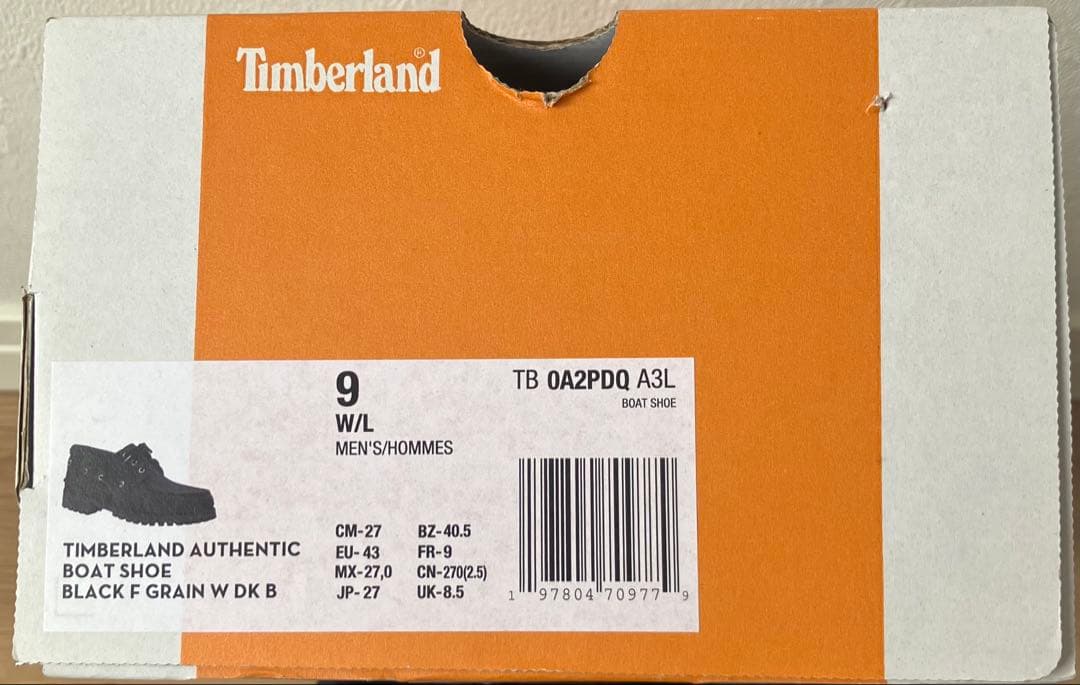 Timberland 3eye 27㎝　新品未使用　ブラック　オールレザー　希少