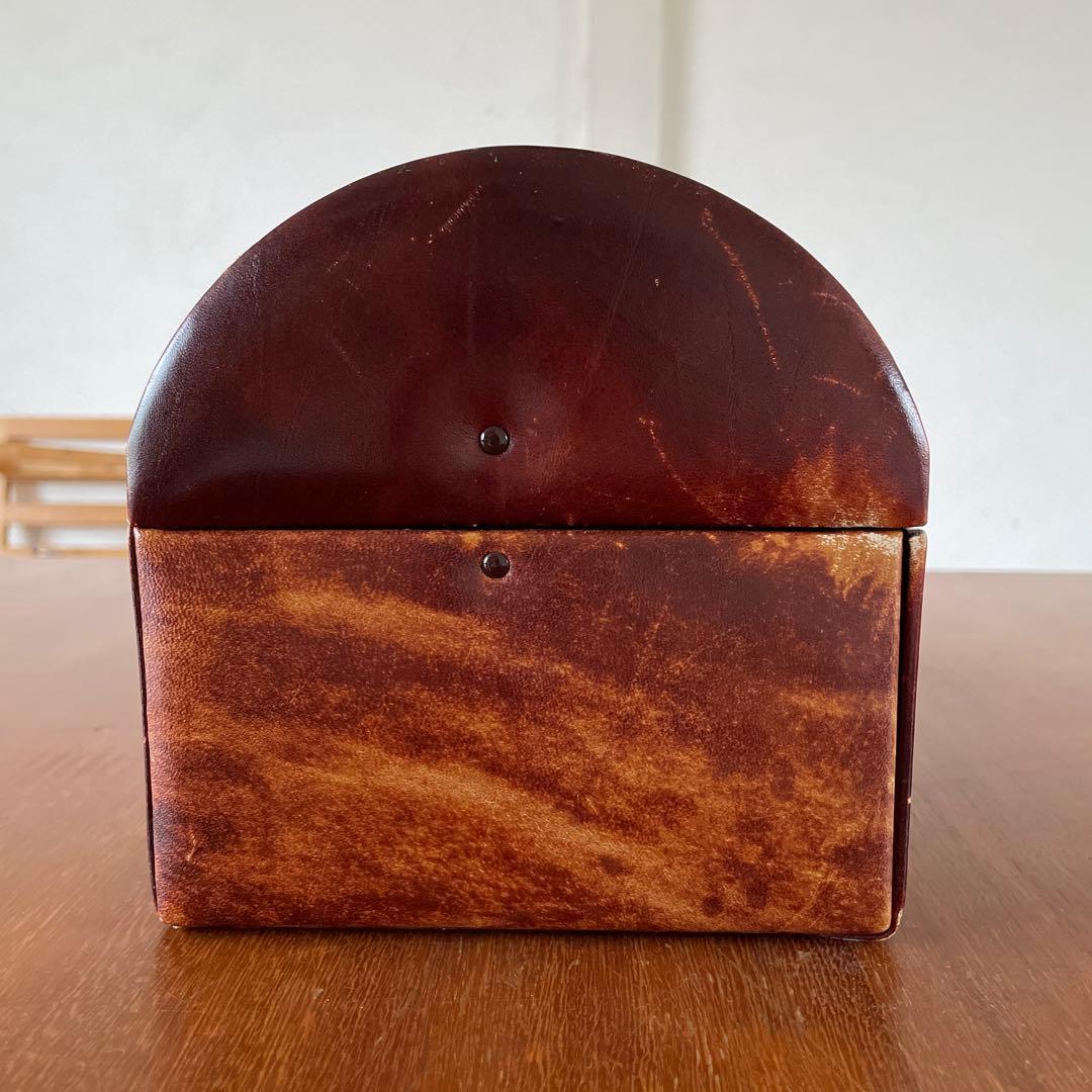 アンティーク　ジュエリーボックス　アクセサリー　収納　レザー　本革　ヴィンテージ