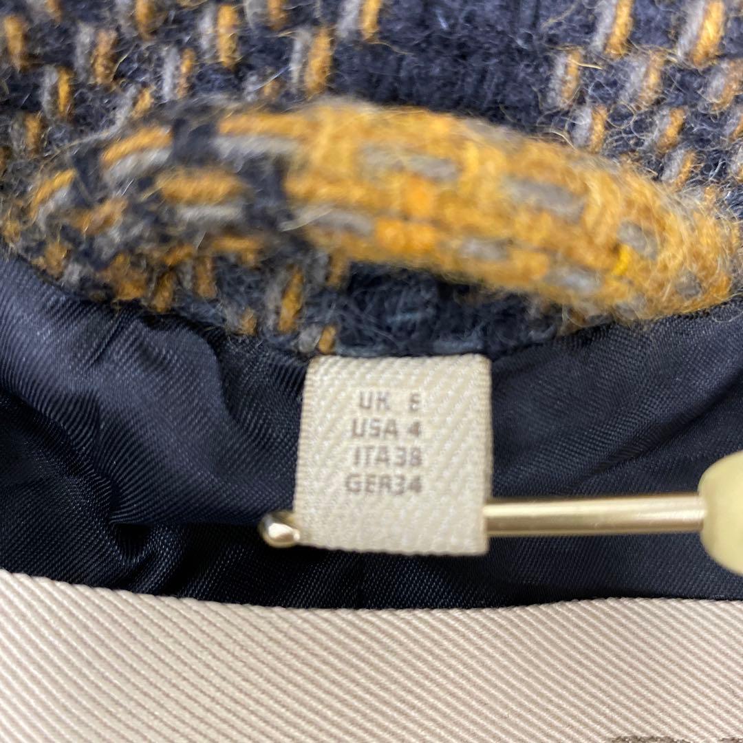 K59＊ BURBERRY BRIT チェック柄 ウールコート サイズITA38