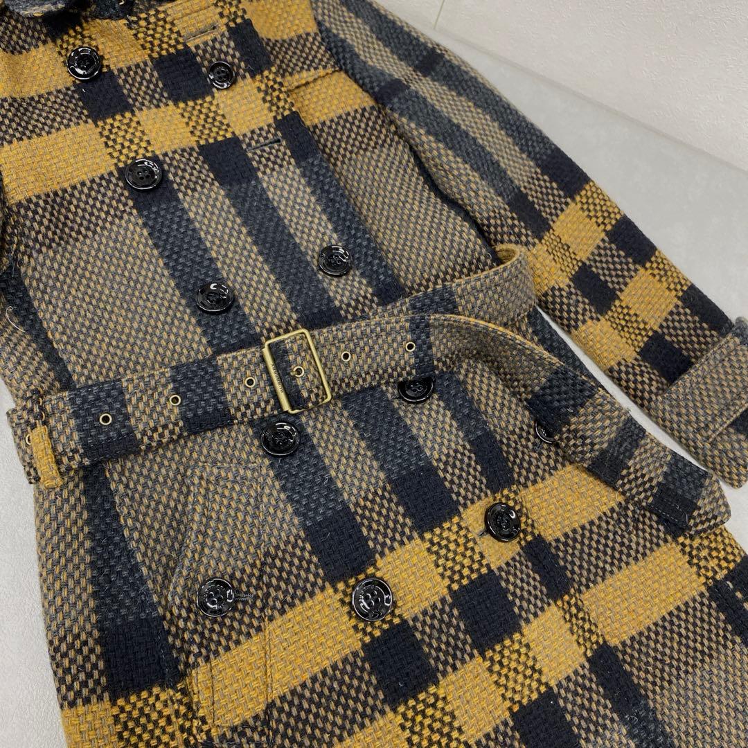 K59＊ BURBERRY BRIT チェック柄 ウールコート サイズITA38
