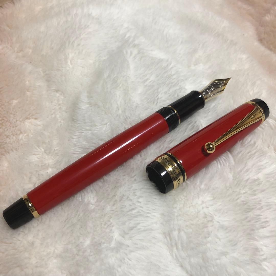 ☆新品未使用 パイロット 万年筆 カスタム845 朱 字幅 細字 F☆
