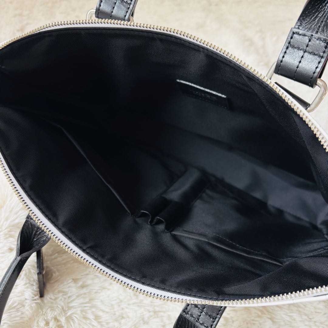 Samantha KINGZ クロコダイル　ホワイト　ビジネスバッグ A4