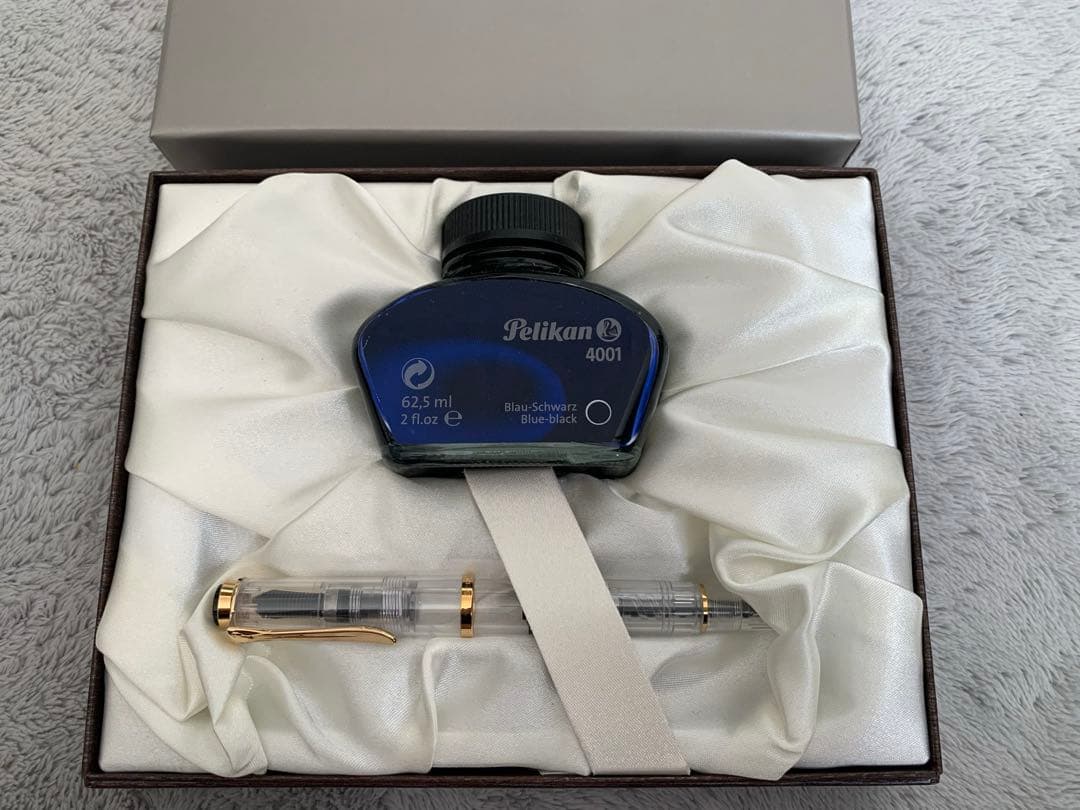 Pelikan M200 万年筆と青インクセット