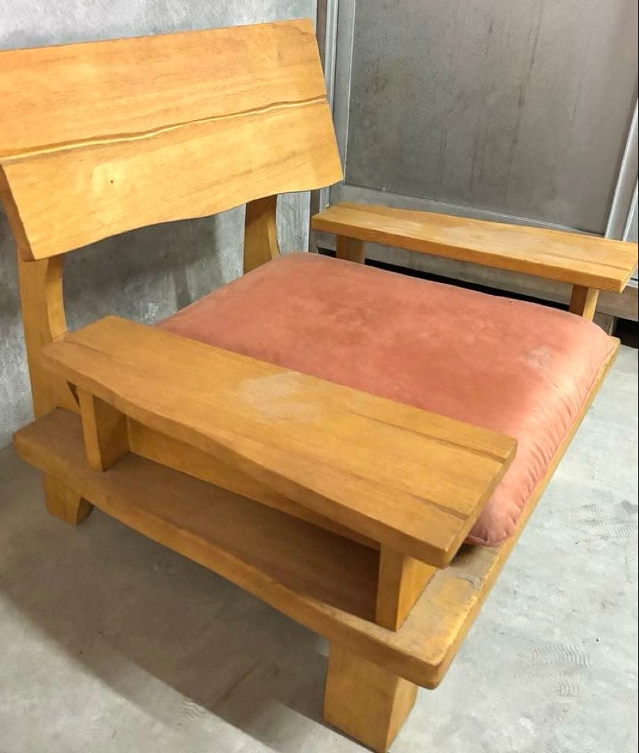 N3315 木製一人掛けソファ アンティーク