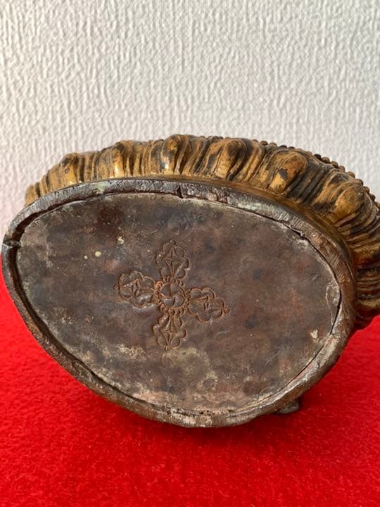 仏教美術 釈迦牟尼仏　鍍金仏　古銅　座像，東洋彫刻 木箱 XG3-10