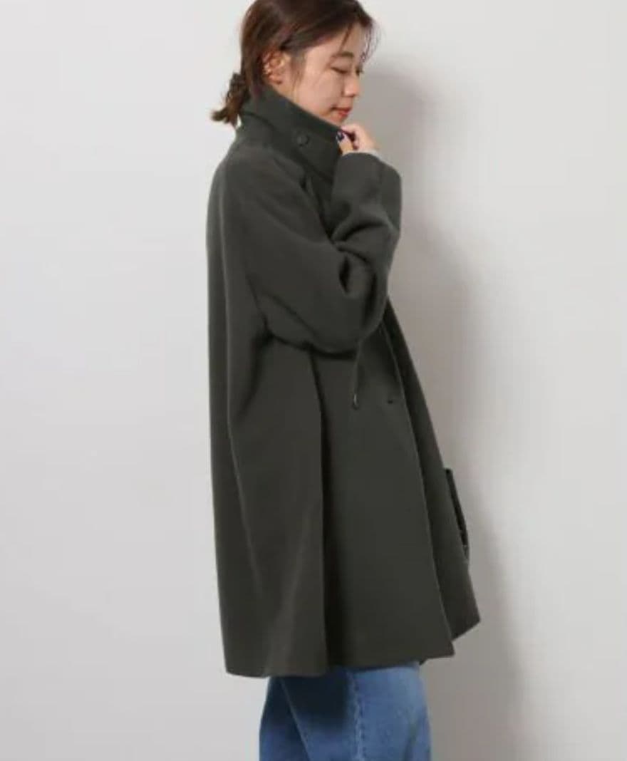 新品 尾州ウールモッサWブレストハーフコート