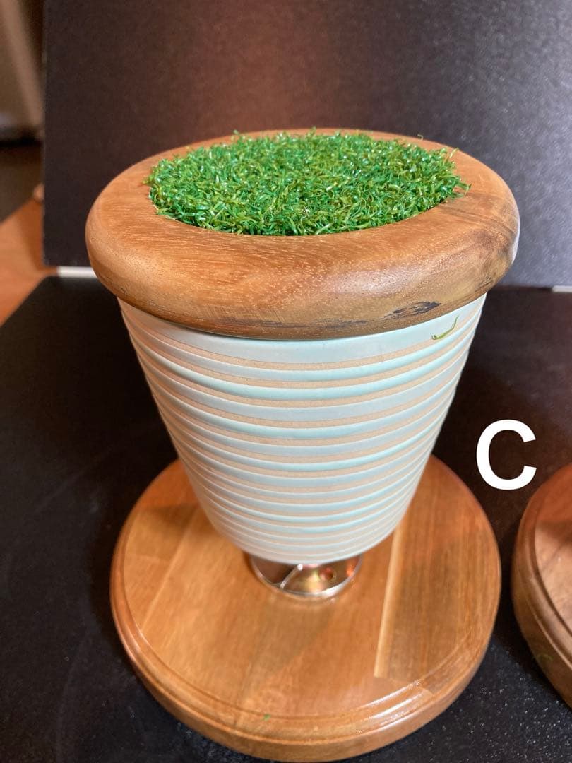 極　小型猛禽（グレー）ブロック、パーチ（卓上用）