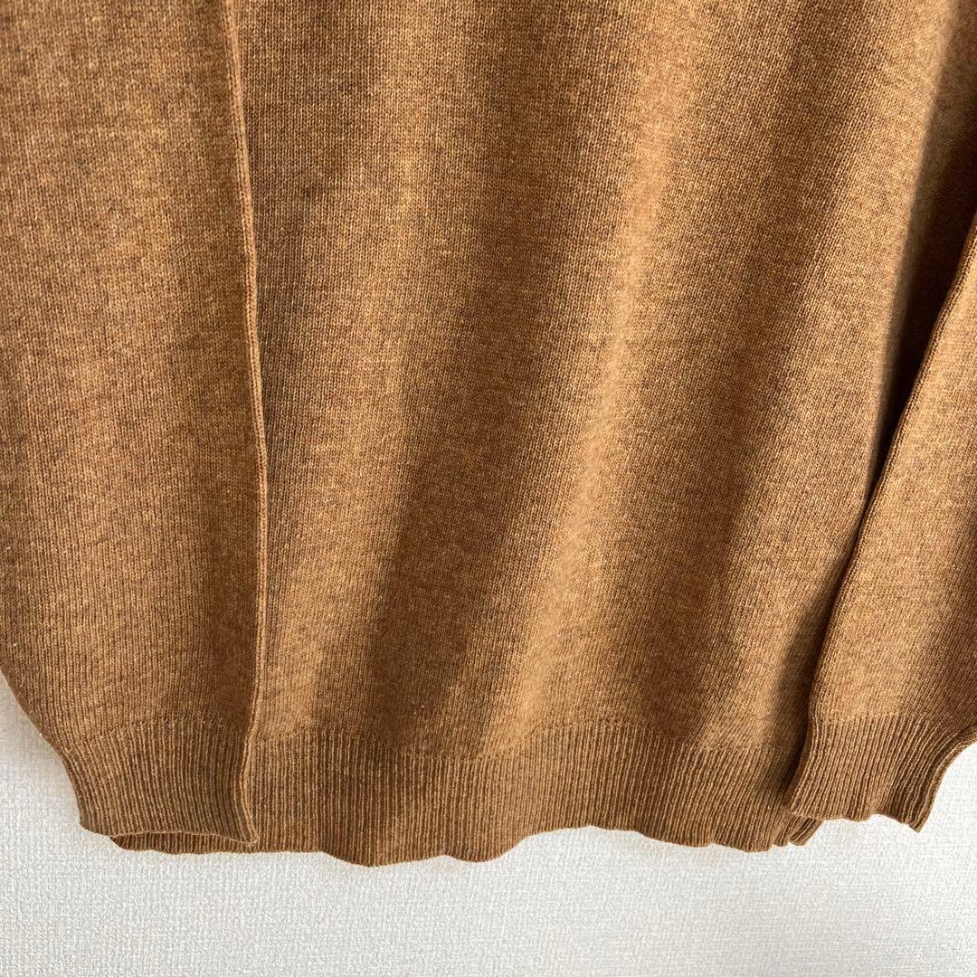 ポロ ラルフローレン ニット セーター ブラウン 赤ポニー刺繍 ウール L