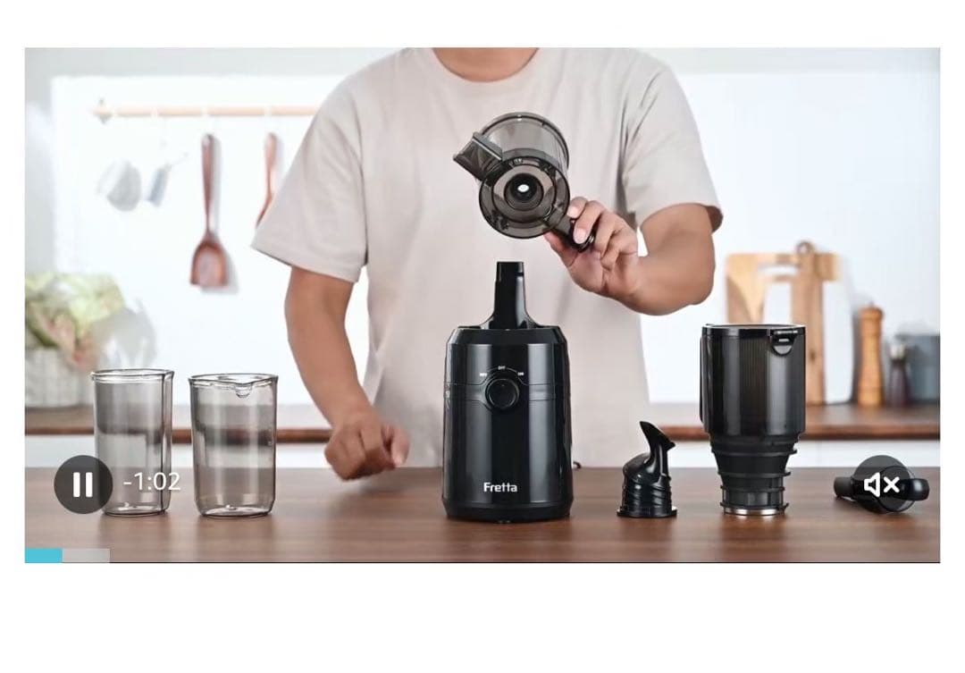 栄養満点⭐︎スロージューサー コールドプレス 幅広口 大容量 アイボリー