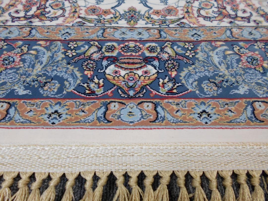 可愛い！小鳥柄！本場イラン産、高密度織 絨毯！150×225cm‐201561