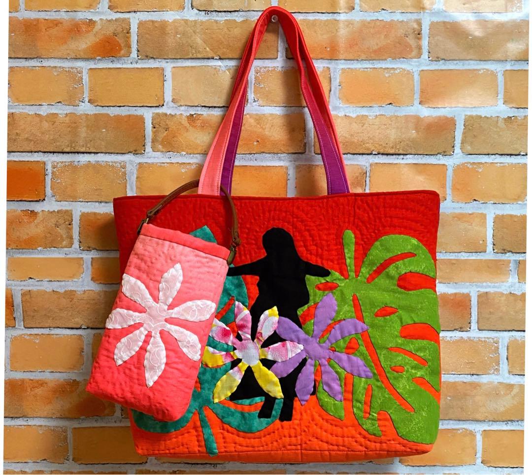 ハワイアンキルトバッグ（フラガール ）