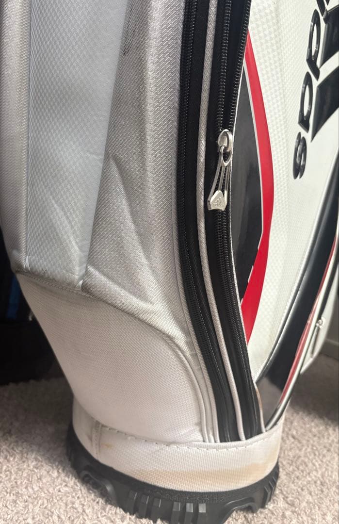 アディダス キャデバッグ 白黒赤 ゴルフバッグ