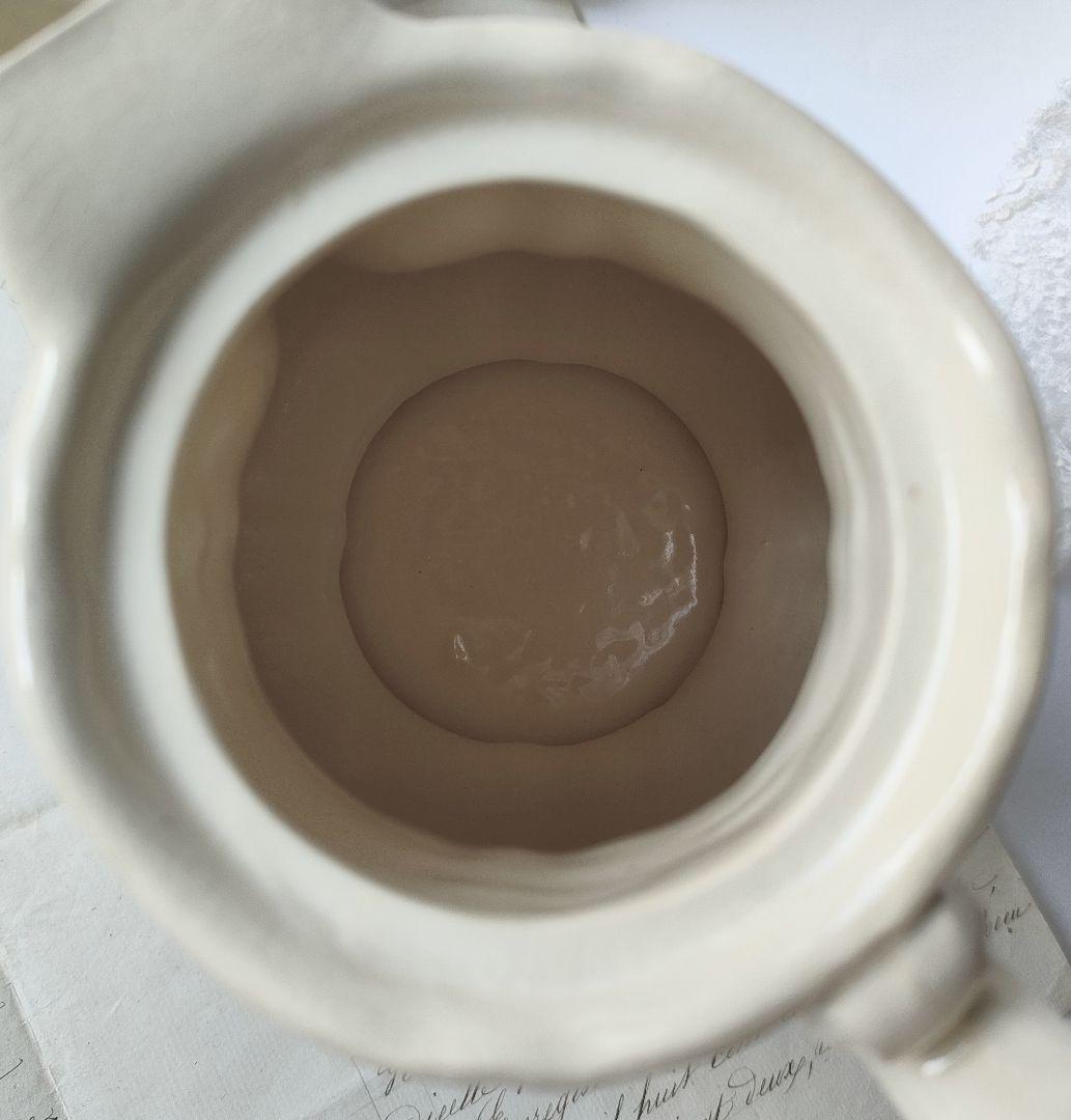 美品　サルグミンヌ　花リム　ポット&シュガーポット　フランスアンティーク