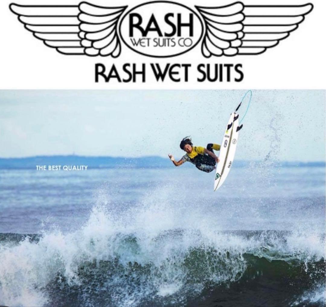 ✳️美品★RASH★5×3mmセミドライ★L〜XL位★高級裏起毛★信頼の国産品