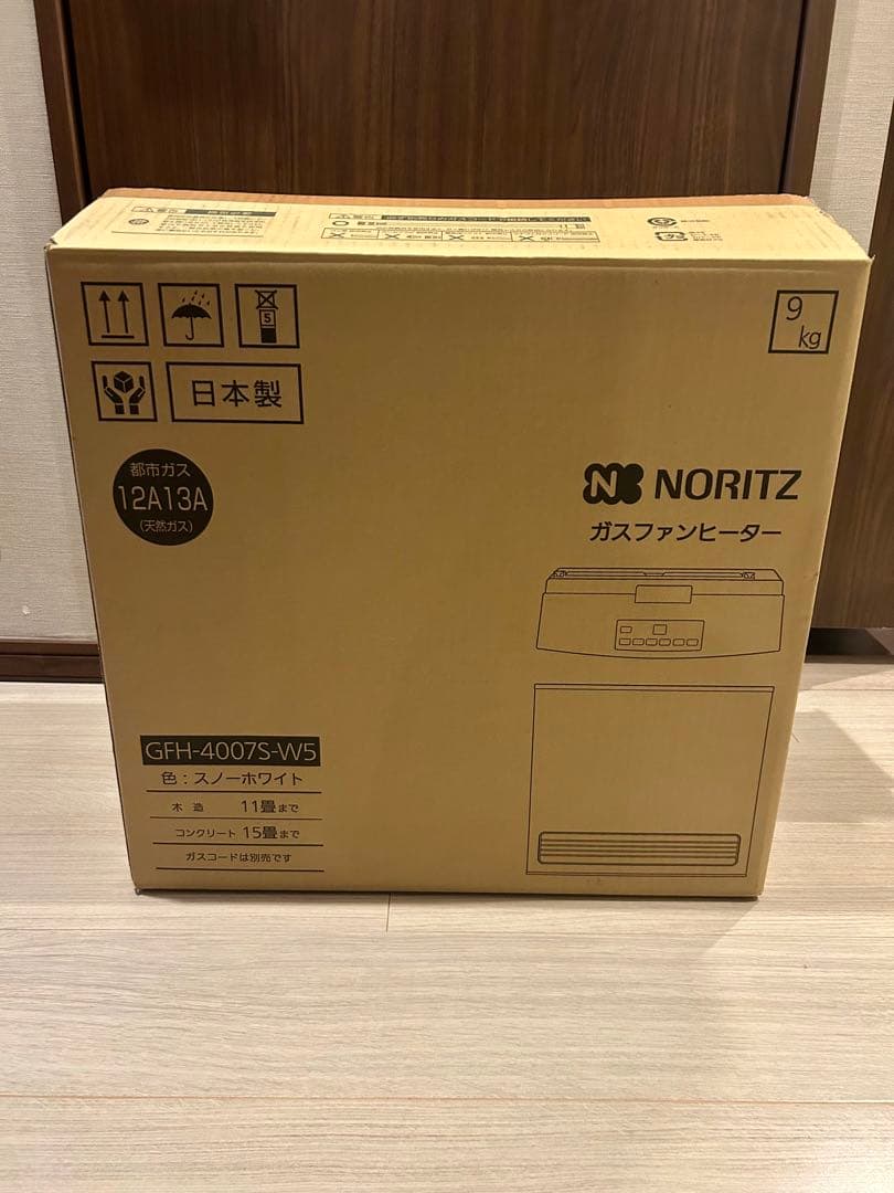 【美品】ガスファンヒーターノーリツ「GFH-4006S」&コードセット