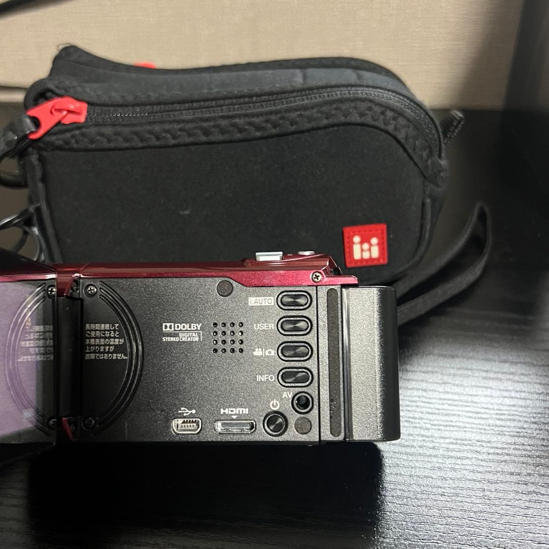 JVC Everio HDビデオカメラ 赤Everio GZ-HM450-R