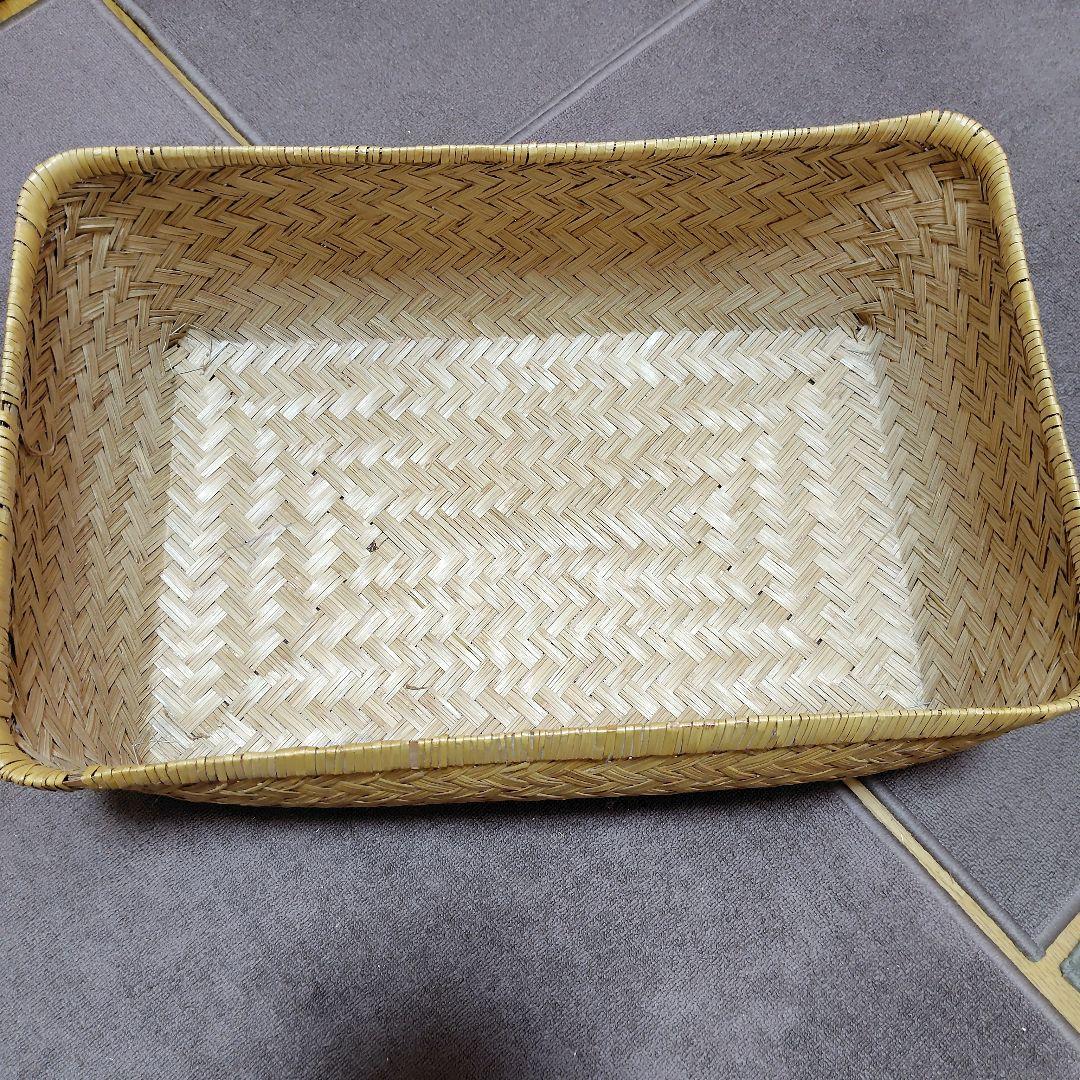 竹行李　古道具　アンティーク　竹籠　収納　カゴ