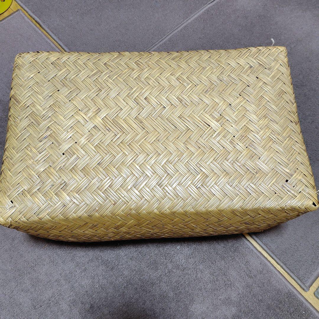 竹行李　古道具　アンティーク　竹籠　収納　カゴ