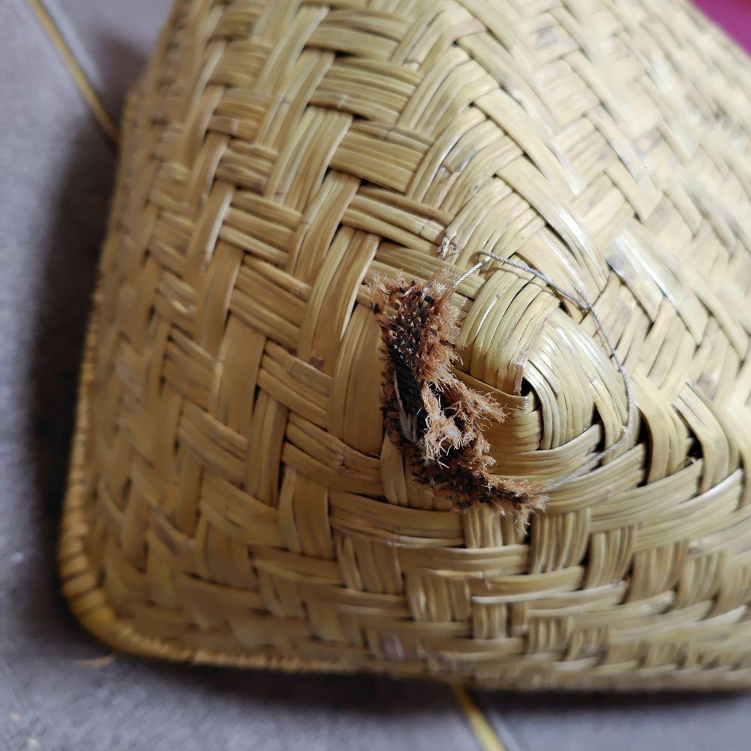 竹行李　古道具　アンティーク　竹籠　収納　カゴ