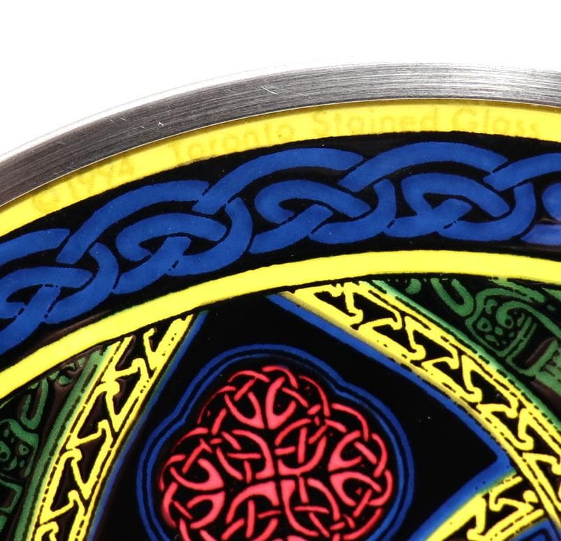 ケルト文様 ヴィンテージ ステンドグラス ケルズの書 キリスト 宗教