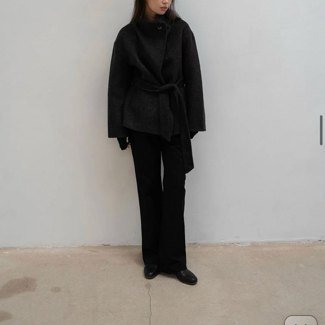 ジャケット・アウター ohotoro Ecru Half Coat charcoal