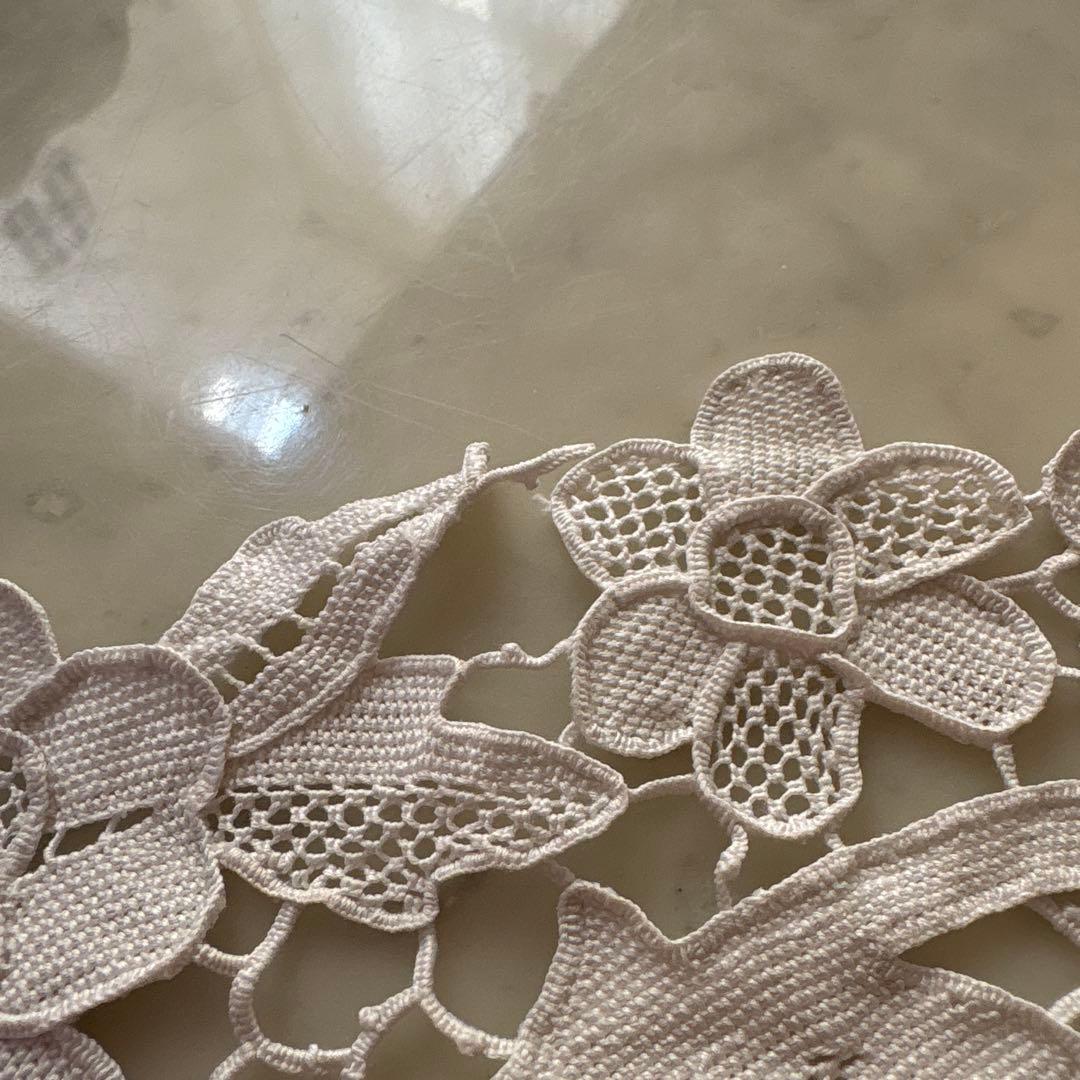 フランス　アンティーク　ヴィンテージ　ギュピールレース　テーブルクロス