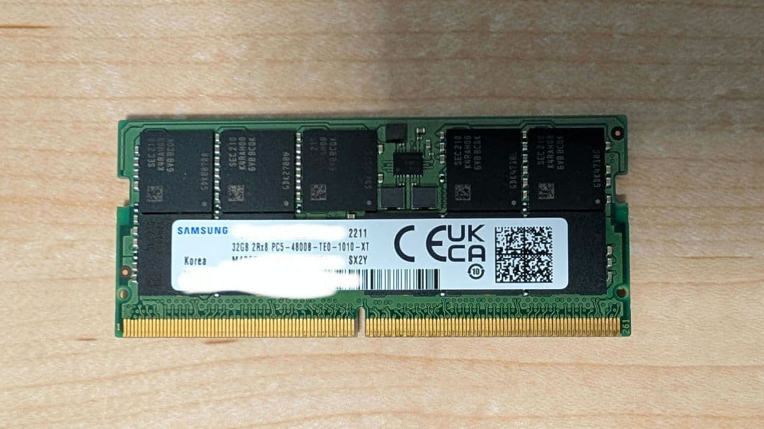 32GB 【ECC】 DDR5 4800 SODIMM