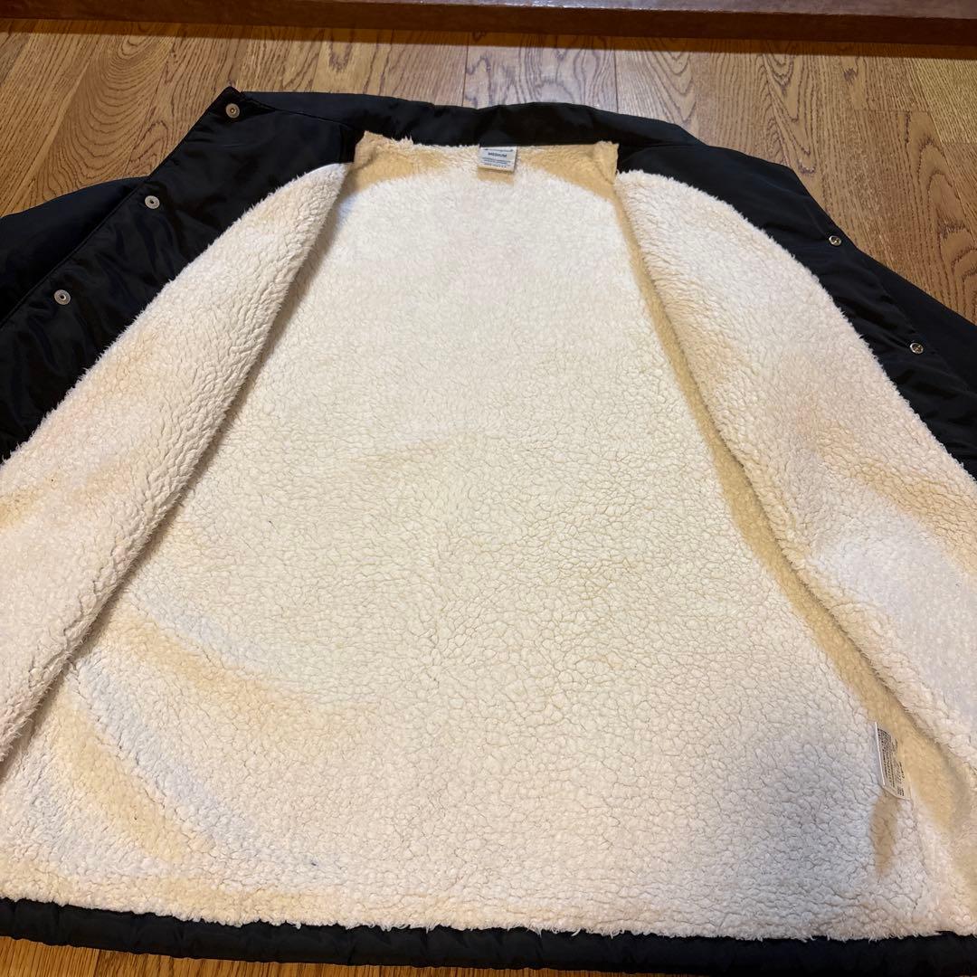 Champion ブラック ボアコーチジャケット M NEWYORK 91ロゴ