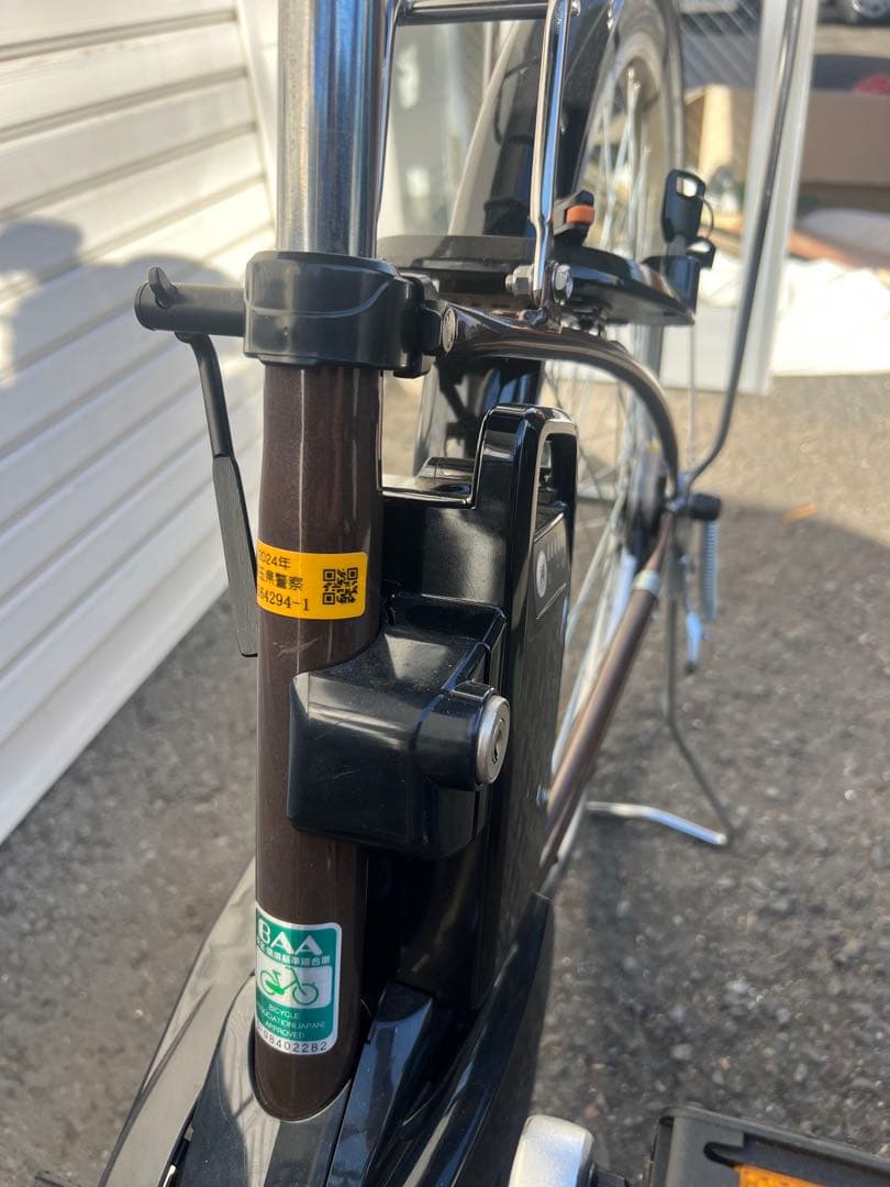美品　Panasonic 電動アシスト自転車 茶 BE-FY612T 室内保管