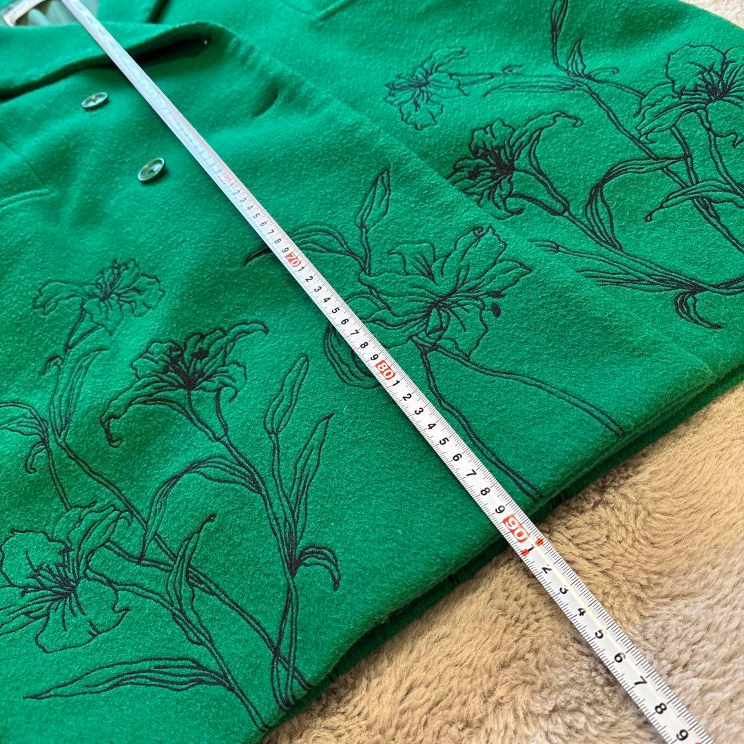 リリーブラウン　ウールコート　グリーン