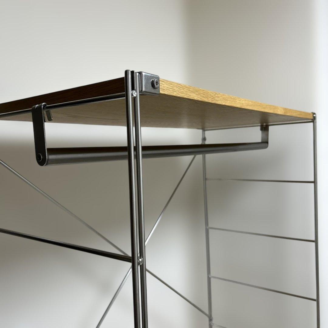 【美品】無印ステンレスユニットシェルフ　オーク材棚セットワイド　大