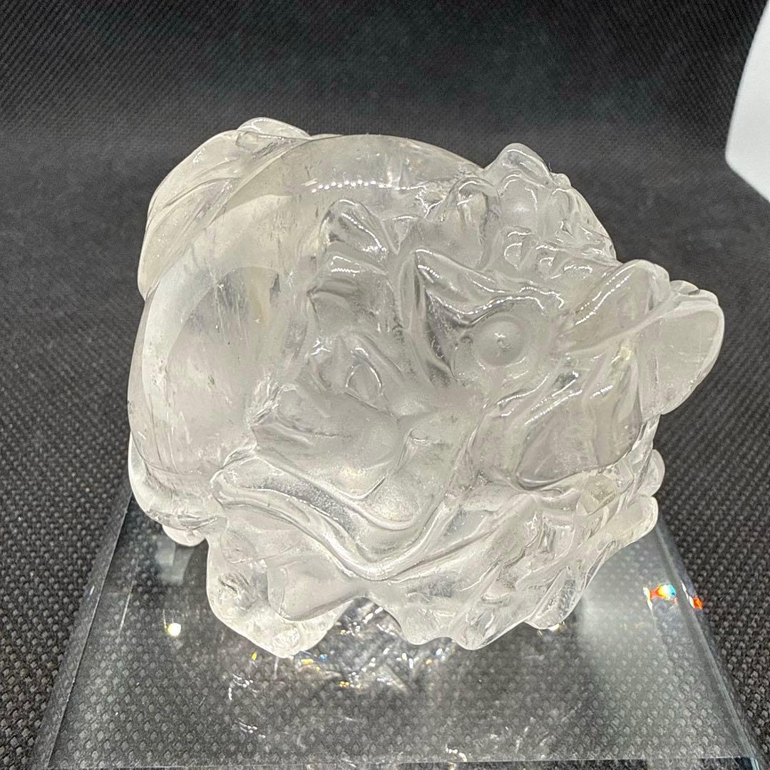 高品質♪ 水晶　ロングイ【龍亀】　大きめサイズ♪