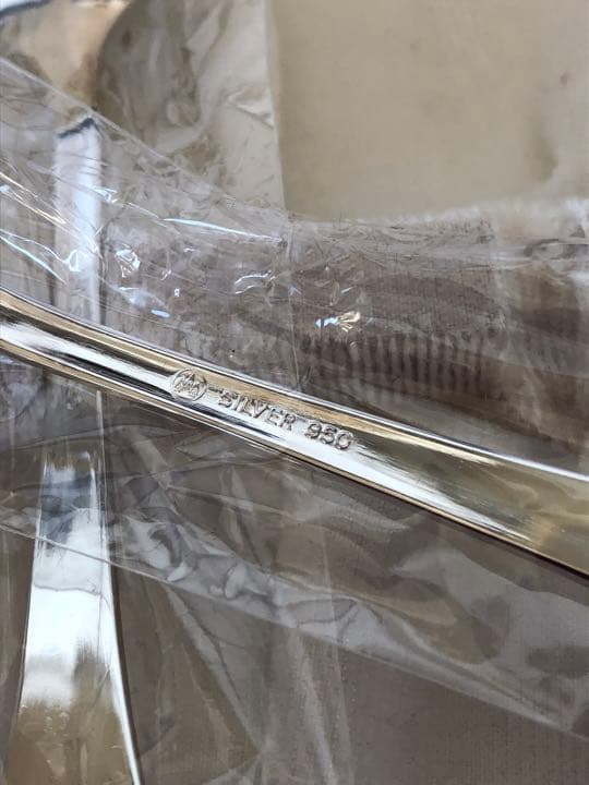 未使用　ラッキーウッド　SILVER950 スプーン5客セット　シルバー　純銀