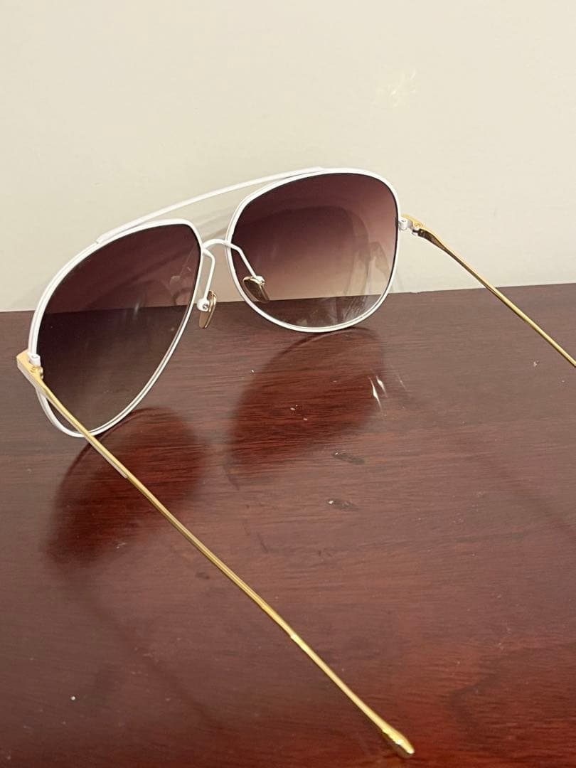 【DITA CONDOR】美品！　サングラス　ホワイト × ゴールド