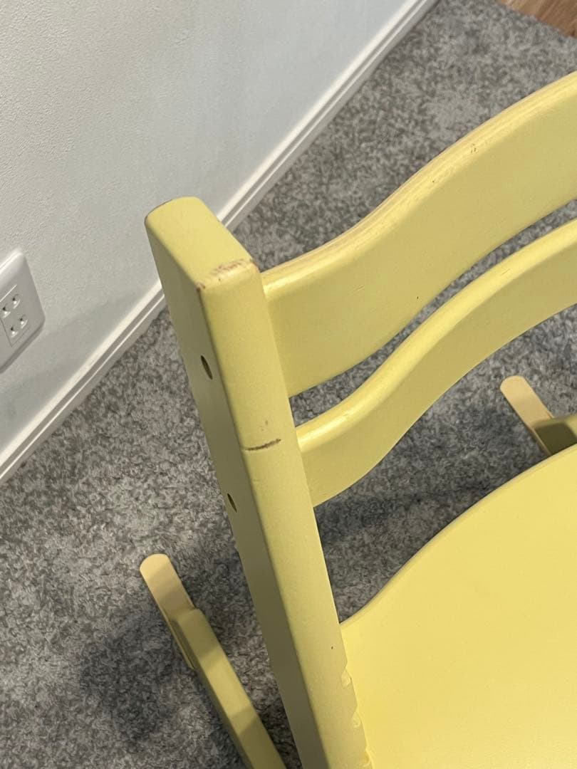 ストッケ トリップトラップ ウィートイエロー 転倒防止付 廃盤色 希少