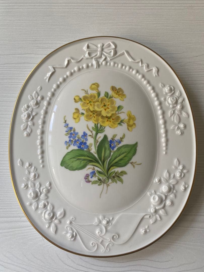 美品★希少★マイセン 陶板画 壁掛け 花柄　　アンティーク