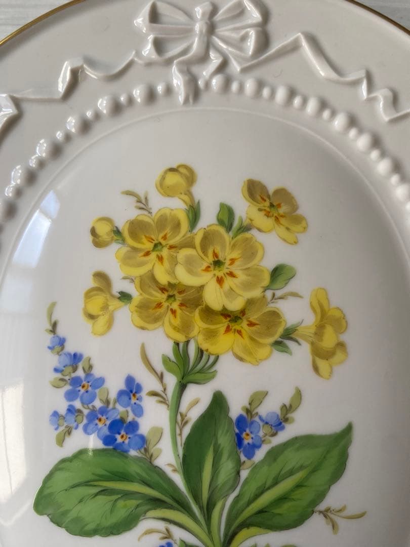 美品★希少★マイセン 陶板画 壁掛け 花柄　　アンティーク