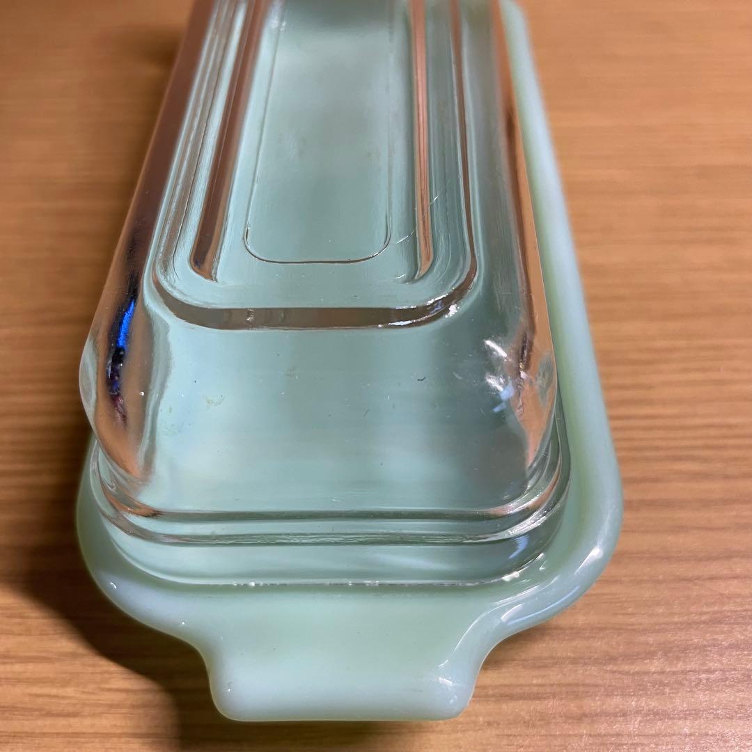 ファイヤーキング ジェダイ バターディッシュ FireKing jade-ite