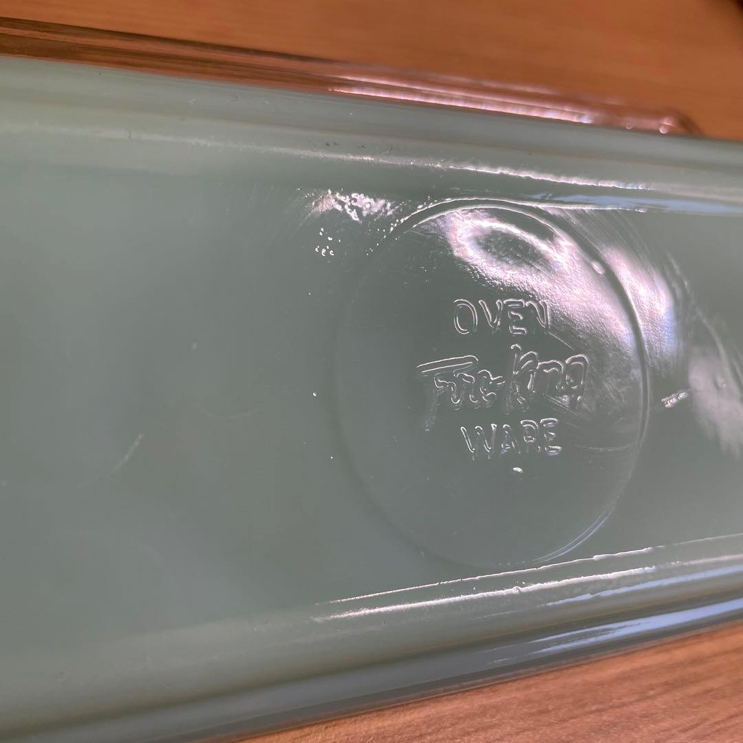 ファイヤーキング ジェダイ バターディッシュ FireKing jade-ite